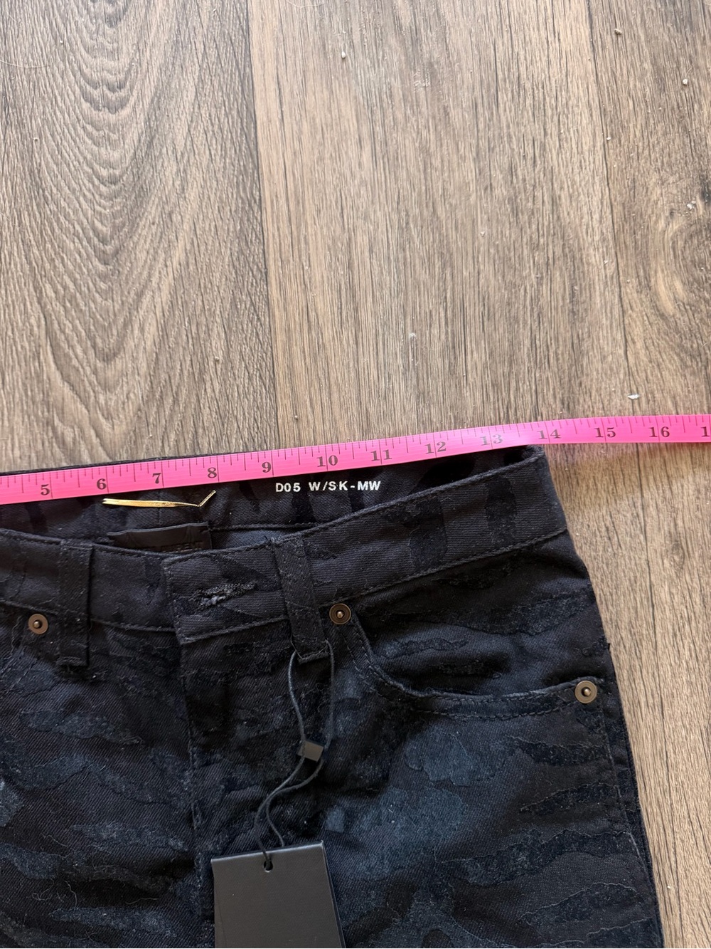 Saint Laurent velour zebra-striped skinny jeans - Picture 4 of 5